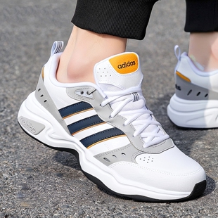 阿迪达斯男鞋女鞋运动鞋新款皮面软底跑步鞋休闲百搭女鞋潮鞋男