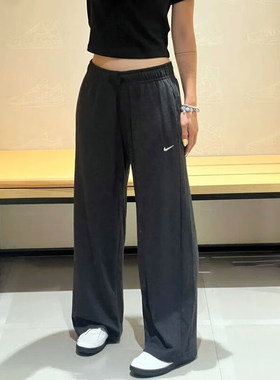 耐克运动裤女裤Nike秋季新款休闲裤针织透气直筒裤阔腿裤跑步长裤