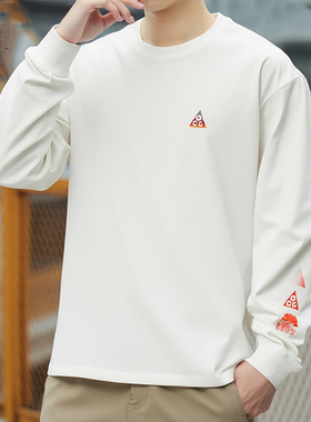 NIKE耐克长袖T恤男2026新款背后印花打底衫休闲运动服上衣IQ3713