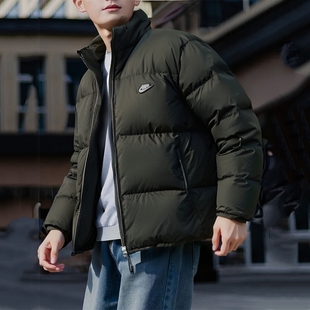 耐克Nike羽绒服男装2025秋冬新款运动御寒保暖面包服立领夹克外套