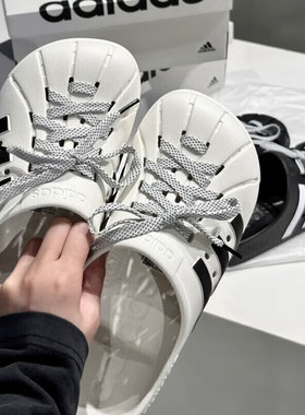 阿迪达斯拖鞋男女鞋夏季外穿凉拖勃肯鞋情侣洞洞鞋女JH9849 9848