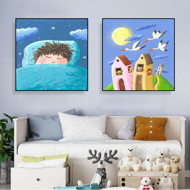 墙壁画卧室幼儿园卡通墙壁画卡通