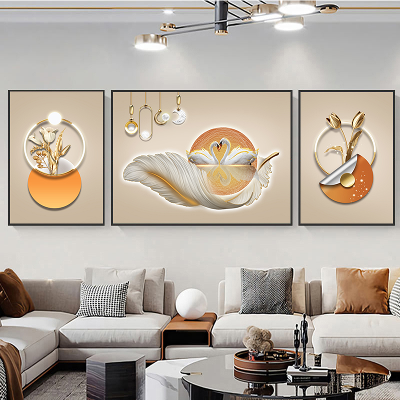 客厅装饰画沙发背景墙壁高档挂画