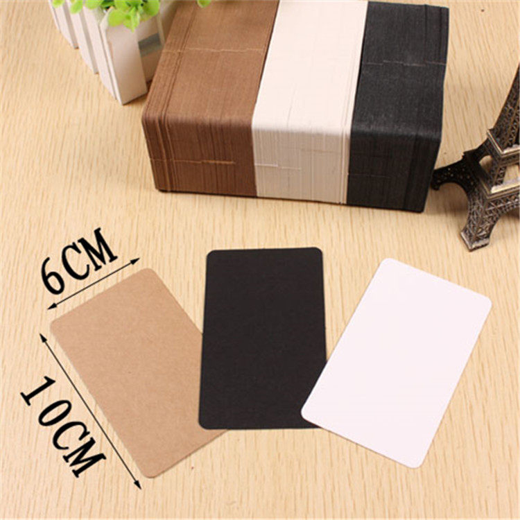 500张牛皮纸白卡纸黑卡纸空白手工卡涂鸦卡片单词卡书签定做