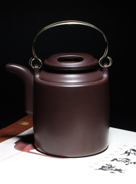 宜兴紫砂茶壶国工王红娟纯手工制功夫茶具洋桶壶原矿紫泥泡茶壶