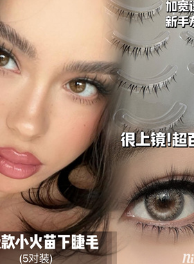 【升级小火苗】下睫毛！升级加宽透明梗小火苗下睫毛自然下睫毛