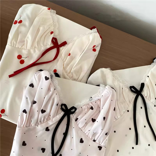 带胸垫吊带背心睡衣女夏季冰丝纯欲蕾丝花边高级感2026新款家居服