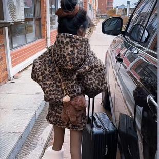 女童2025秋冬高级感气质豹纹套装裙新款洋气外套短裙两件套洋气潮