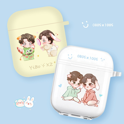 王一博肖战AirPods1代2代3代蓝牙耳机保护套博君一肖周边硅胶挂件