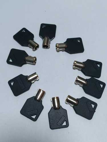 试开保险柜转舌锁表箱空心弹子锁电力梅花钥匙配钥匙圆孔通用型