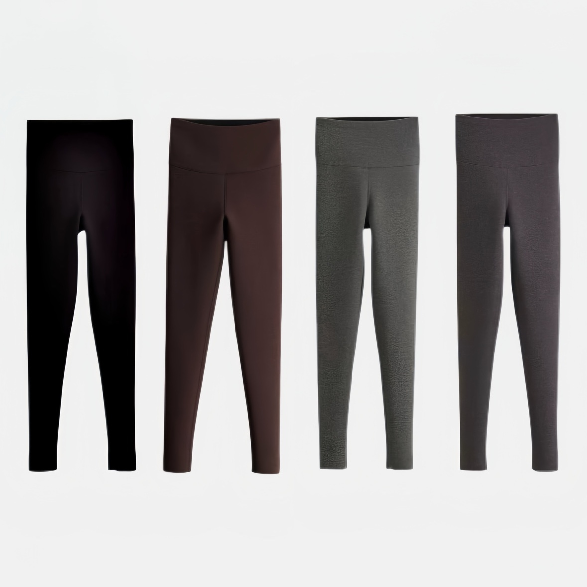 秋冬小暖炉！加绒加厚 收腹平纹高腰弹力修身九分打底裤