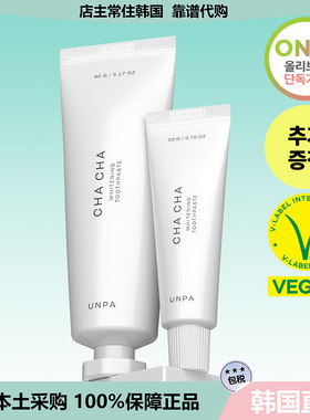 【韩国直邮】UNPA CHACHA 洋甘菊美亮牙护牙含氟口气清新牙膏