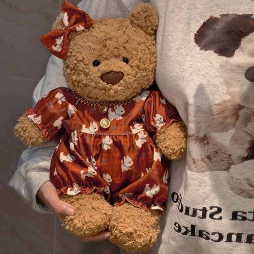 jellycat巴塞罗熊新年衣服拜年服