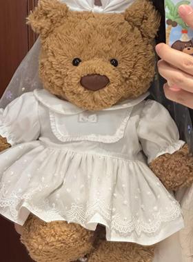 巴塞罗熊衣服婚纱西装裙36cm47手作娃衣jellycat压床娃娃婚礼着替