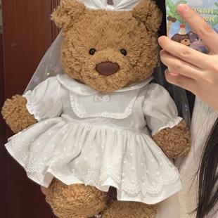 巴塞罗熊衣服婚纱西装 裙36cm47手作娃衣jellycat压床娃娃婚礼着替