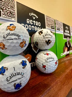 正品卡拉威callaway golf Chrome Tour复古足球橄榄球款高尔夫球