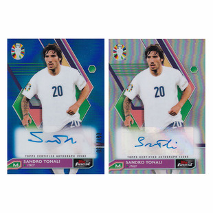 银折 签字 2024欧洲杯之路 Topps 意大利 球星卡 finest 托纳利