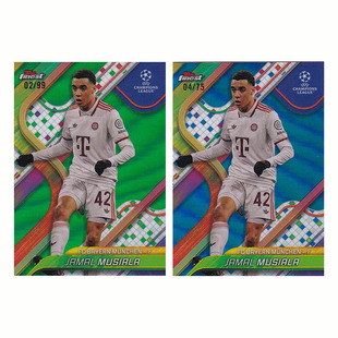绿折 2024 球星卡 finest 99编 topps 拜仁 穆夏拉