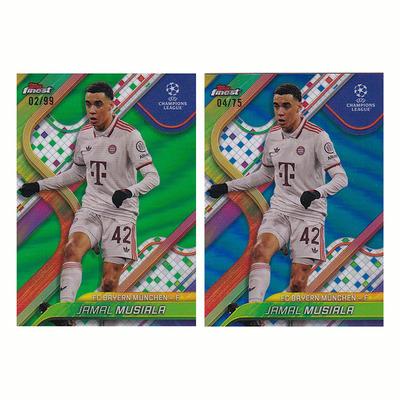 球星卡 穆夏拉 99编 绿折 2024-25 topps finest 拜仁
