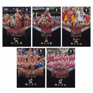 球星卡 对决 2024欧洲杯冠军特卡 Topps 葡萄牙 西班牙 丹麦 C罗