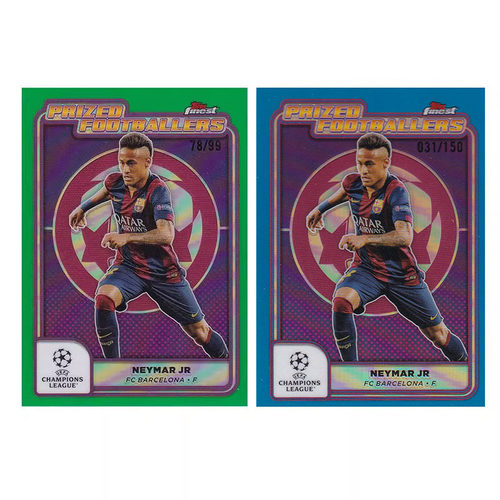 球星卡 内马尔 99编 绿折 典范球员 2025 Topps finest 巴塞罗那