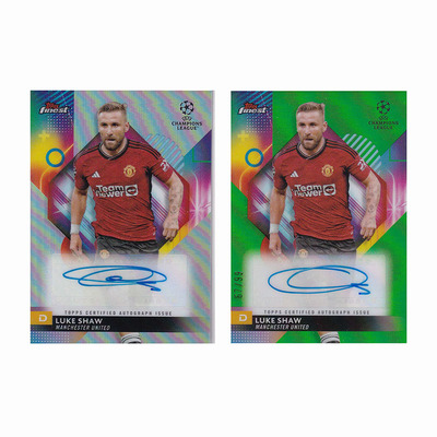 球星卡 卢克肖 签字 银折 2023-24 Topps finest 曼联 英格兰