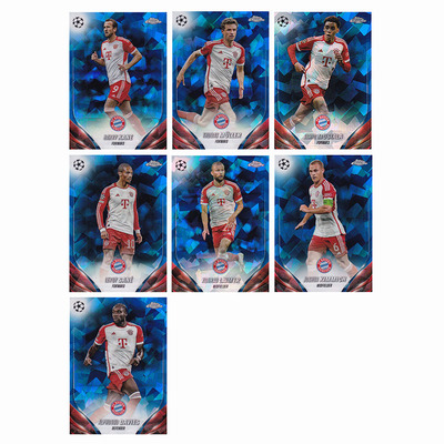 球星卡 蓝碎冰折 2023-24 Topps chrome 拜仁 凯恩 穆勒 穆夏拉