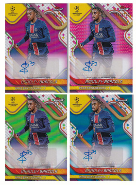 球星卡 巴尔科拉 签字 99编 绿折 2024-25 topps finest 巴黎