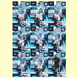 球星卡 德布劳内 福登 霍顿 奥赖利 背号特卡2025 topps 曼城队盒