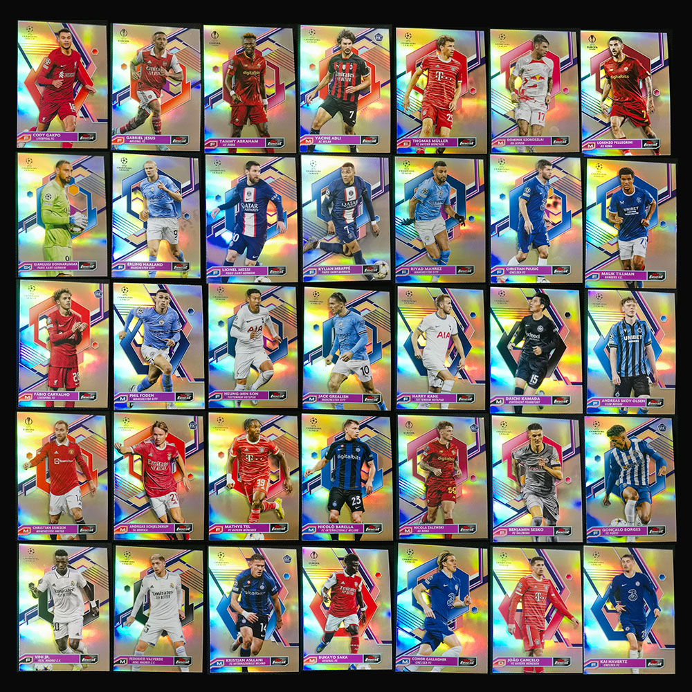 球星卡 2022-23 topps finest银折梅西哈兰德姆巴佩贝林厄姆