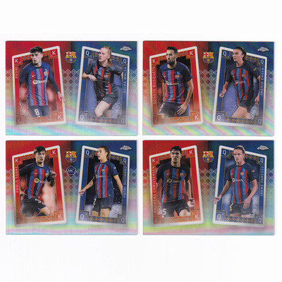 球星卡 双人扑克 女足 2022-23 topps 巴萨罗那 佩德里 布兹克茨
