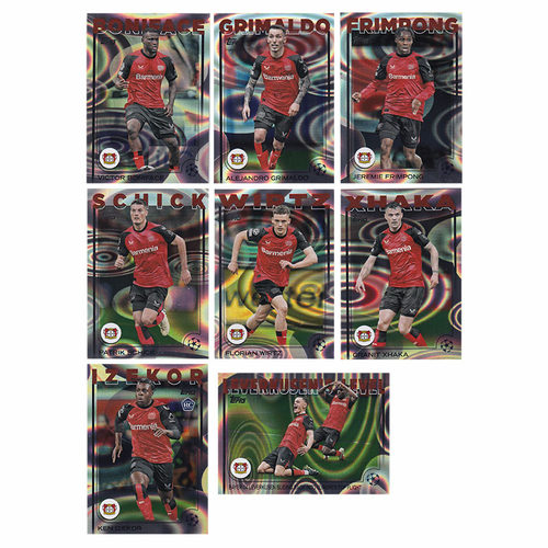 球星卡 勒沃库森 雨点折2024-25 Topps UCC 维尔茨 扎卡 博尼费斯
