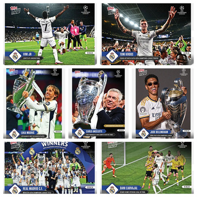 球星卡 皇马欧冠庆祝2023-24 Topps now贝林厄姆 莫德里奇 克罗斯