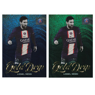 150编 175编 topps 梅西 巴黎盒 金水滴 2022 球星卡 蓝绿折