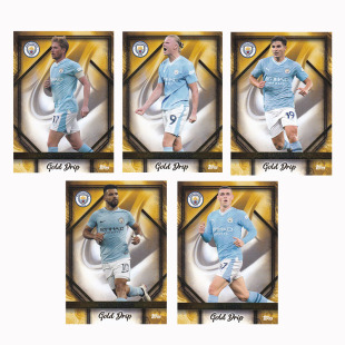 球星卡 曼城盒 金水滴特卡 2023-24 Topps 哈兰德 德布劳内 福登