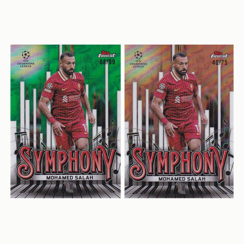 球星卡 萨拉赫 75编玫瑰金折 交响乐特卡2025 topps finest利物浦
