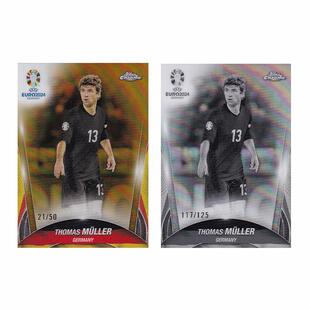球星卡 穆勒 125编 黑白折 2024欧洲杯 Topps chrome 德国 拜仁