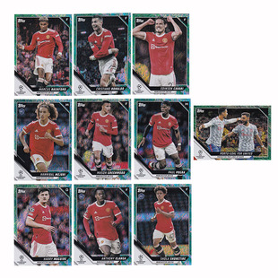 球星卡 2021-22 topps 欧冠 碧玉 曼联 C罗 拉什福德 马奎尔 B费