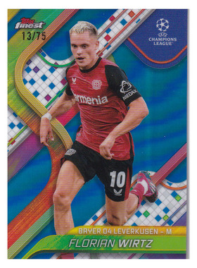 球星卡 维尔茨 75编蓝折 2024-25 topps finest 勒沃库森 利物浦