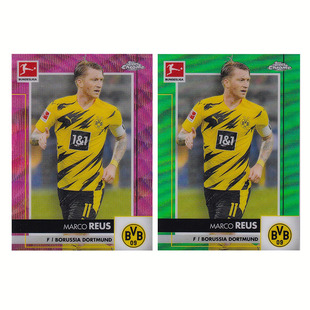 球星卡 罗伊斯 75编 粉波纹折2020-21 topps chrome德甲 多特蒙德