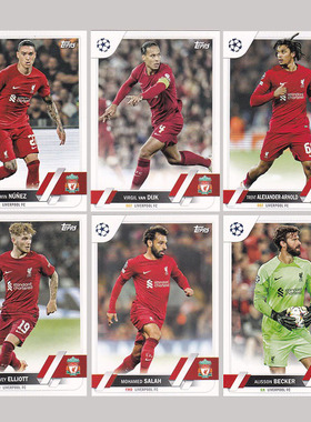 球星卡 利物浦 2022-23 topps UCC 欧冠 努涅斯 萨拉赫 阿诺德