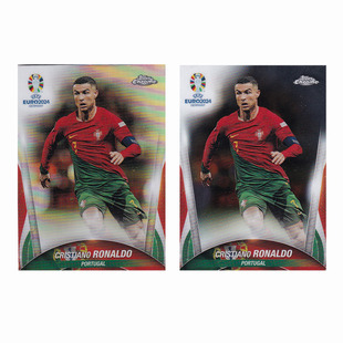 球星卡 C罗 银折 2024欧洲杯 Topps chrome 葡萄牙队长