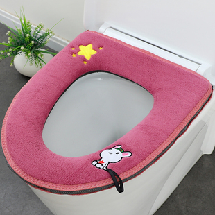 高端马桶垫拉链新款马桶坐垫家用粘扣四季通用防水左边套加厚拉链