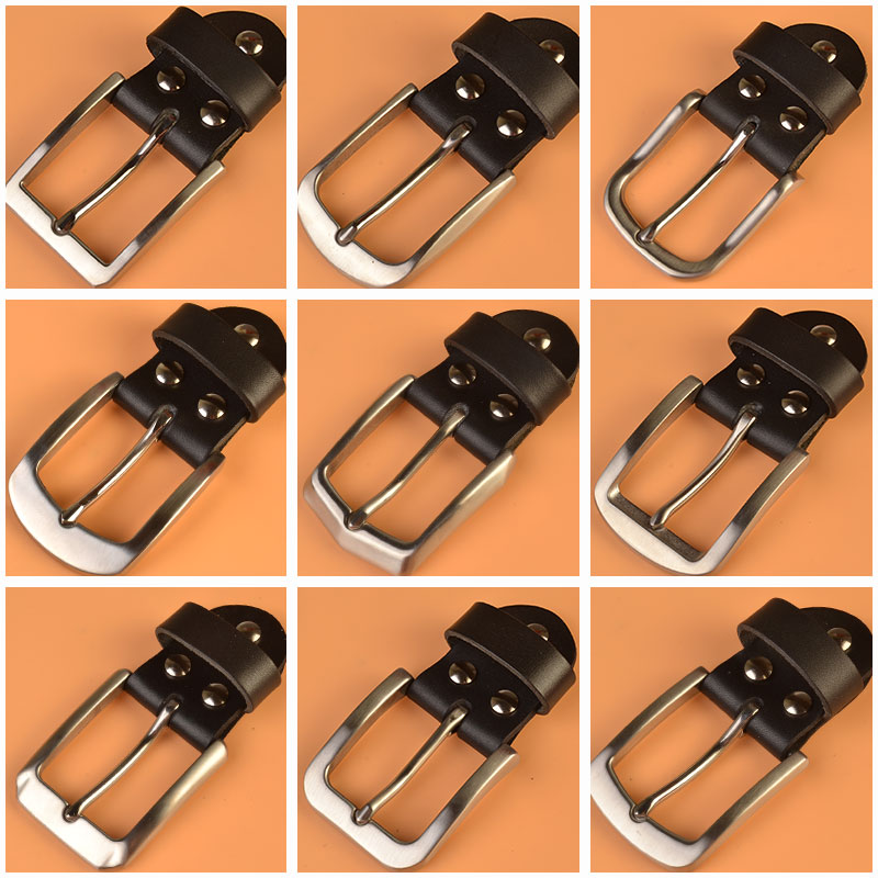 304不锈钢皮带头针扣腰带扣头皮圈男款裤带头连接皮配件休闲40mm