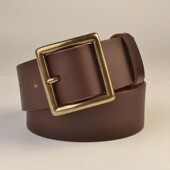 带纯牛皮裤 日字扣真皮皮带头层牛皮裤 腰带38 纯黄铜复古针式 男士