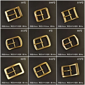 实心纯黄铜皮带扣男士 高档日字针扣腰带扣头卡子裤 带头配件4.0cm