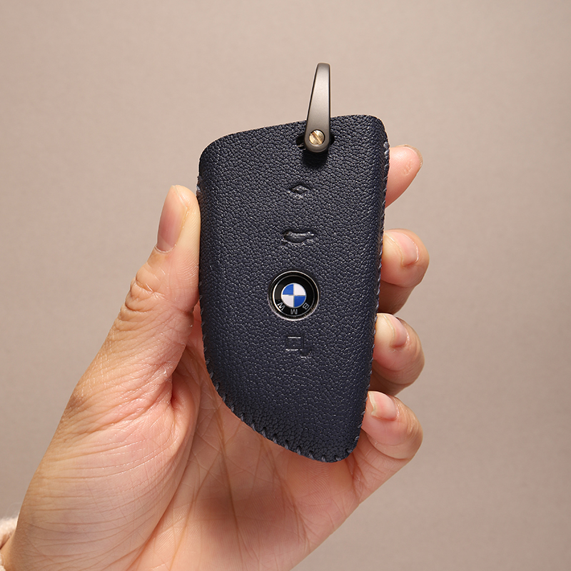 适用于宝马刀锋车钥匙套真皮壳扣