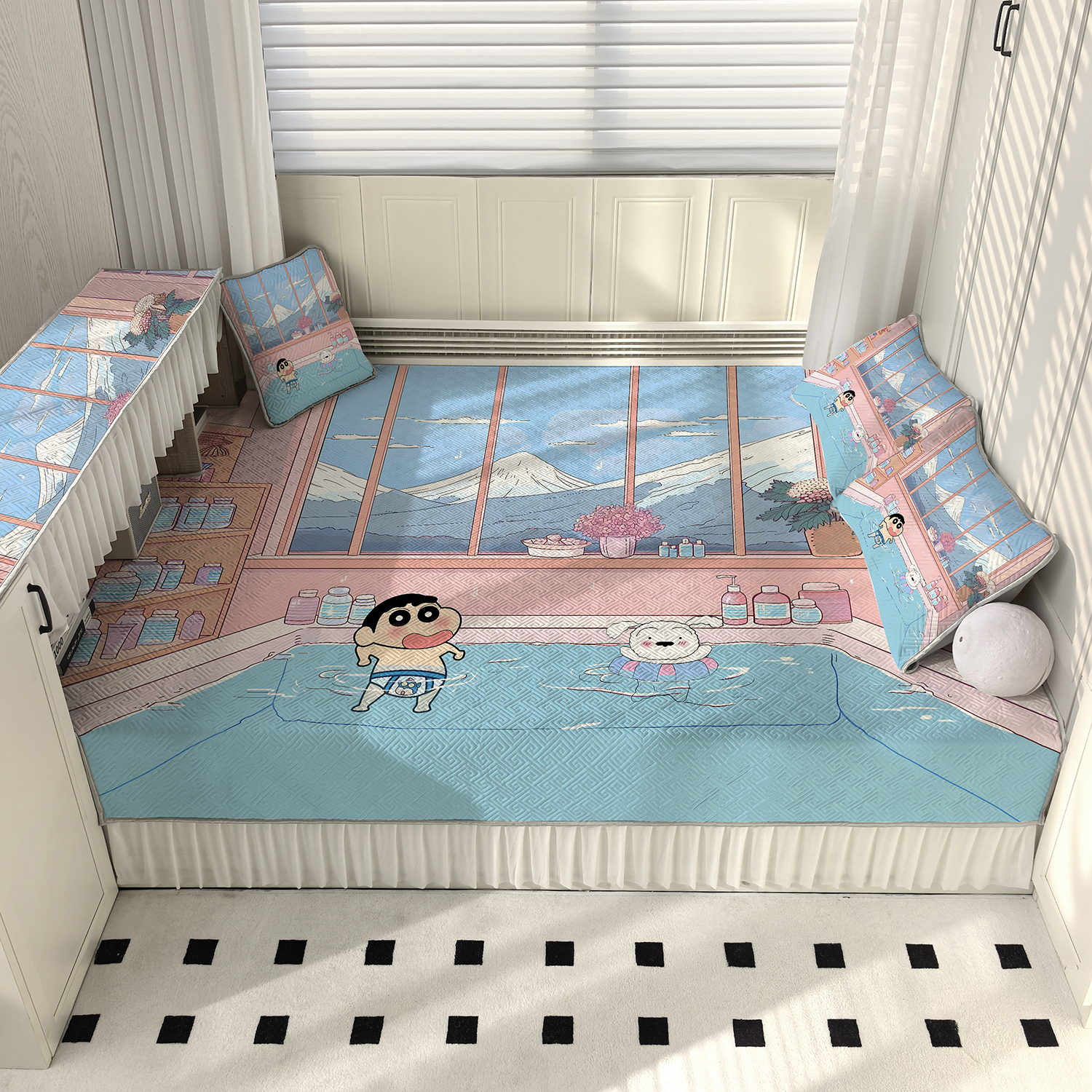 榻榻米专用床盖炕垫四季通用定制床笠防滑床单2025新款蜡笔小新男