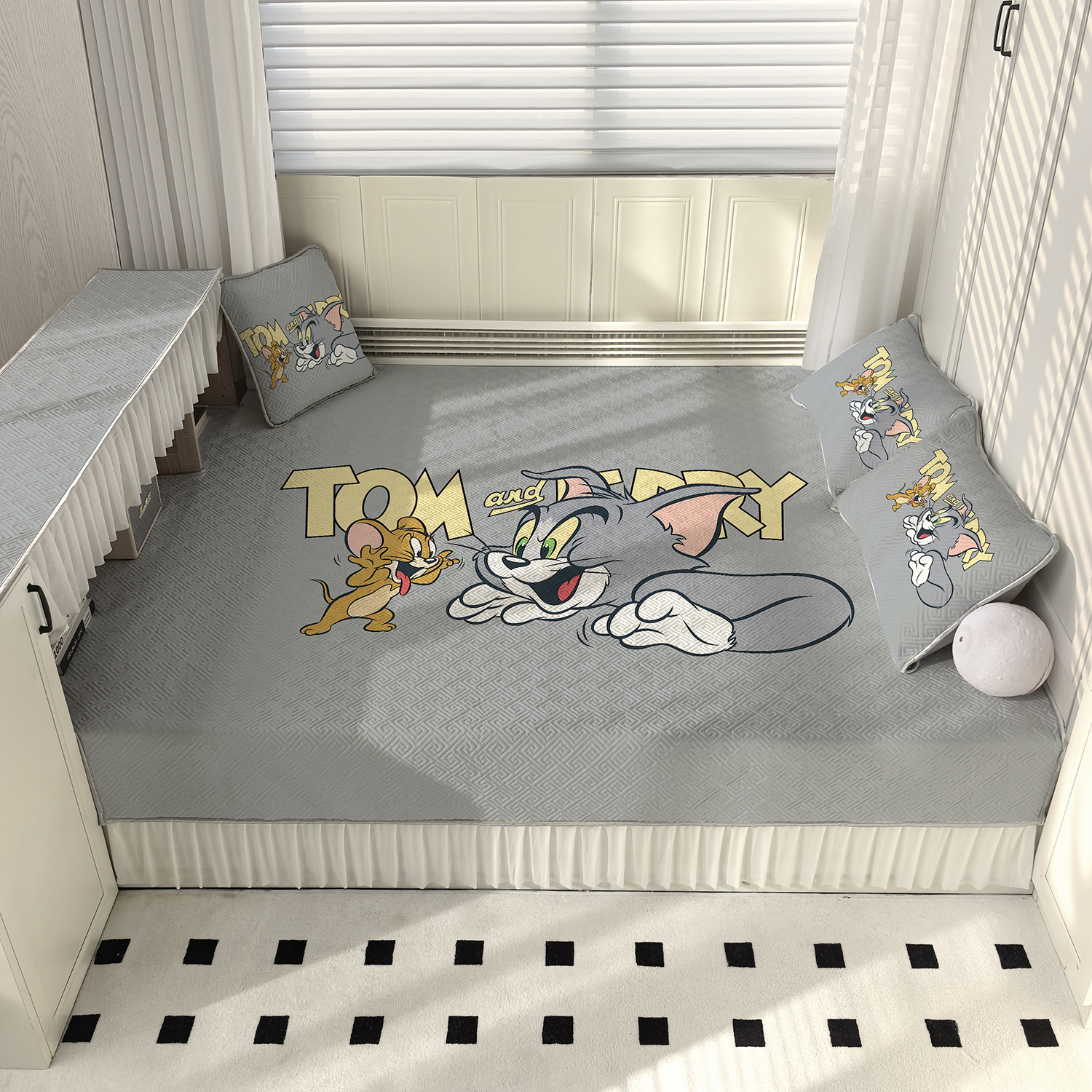 榻榻米专用床盖炕垫四季通用定制床笠防滑床单2025新款猫和老鼠男