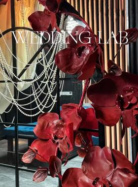 EVA红色巨型花打卡美陈装置摆饰婚礼艺术装饰橱窗陈列商业美陈